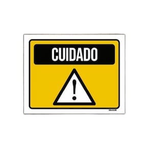 Kit 10 Placas Sinalização Cuidado Atenção