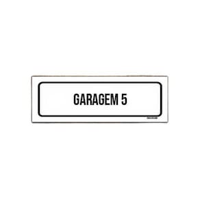 Placa De Sinalização Setor - Garagem 5 23X9