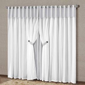 Cortina Dubai Blackout 3M X 2,50M Branco Gelo