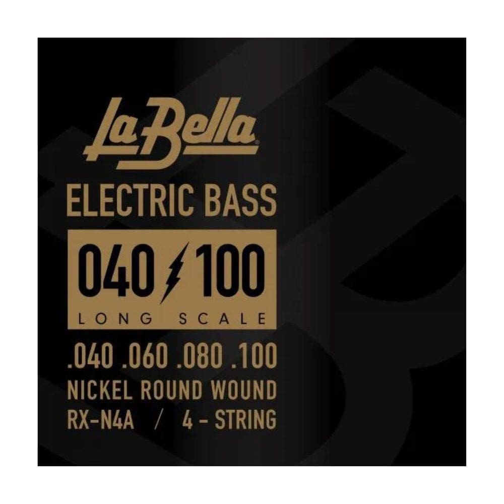 Cordas de baixo La Bella RX-N4A com ferida redonda de níquel de longa escala
