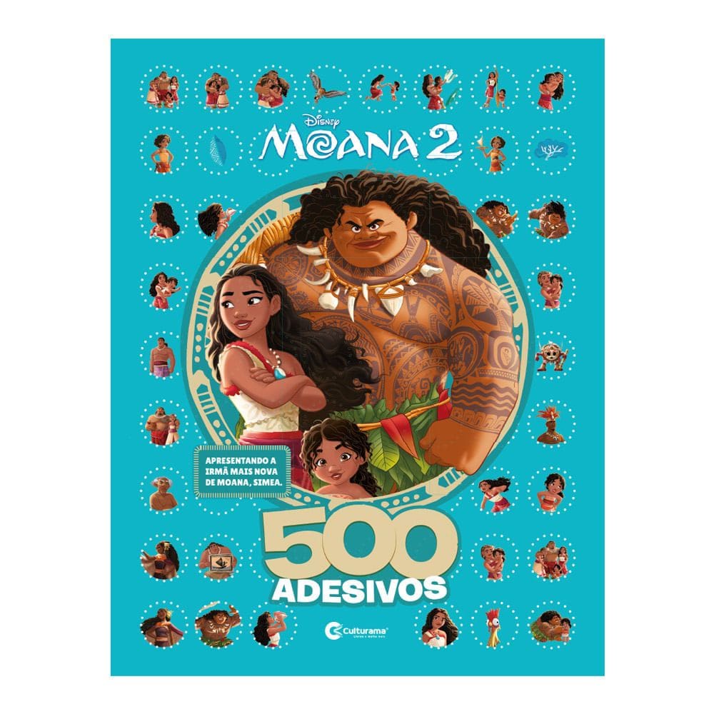 Livro Culturama Moana 2 com 500 Adesivos