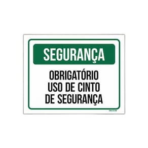Placa - Obrigatório Uso De Cinto De Segurança  36X46