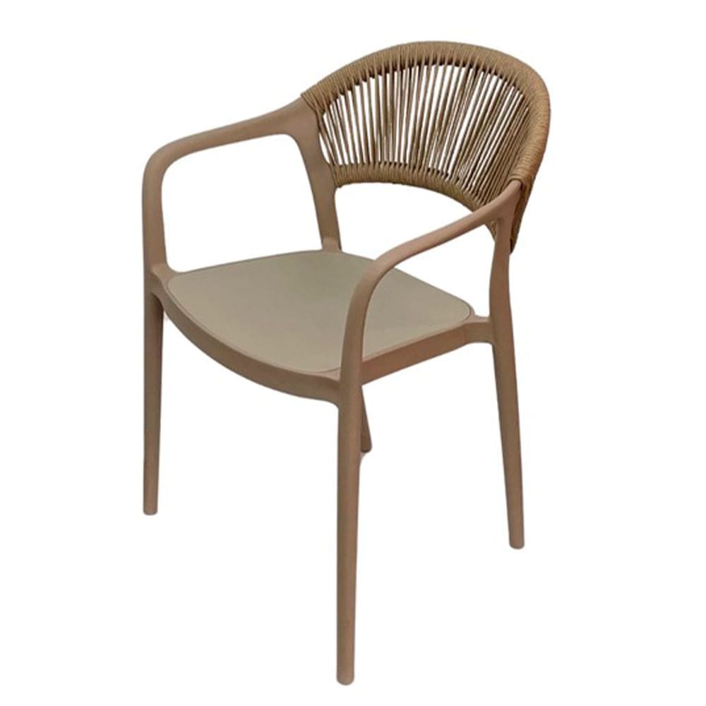 Cadeira Juna Alta - Bege Acinzentado