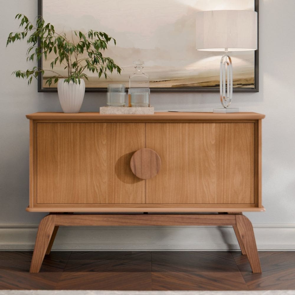 Buffet Aparador Paris 2 Portas 110cm Marrom