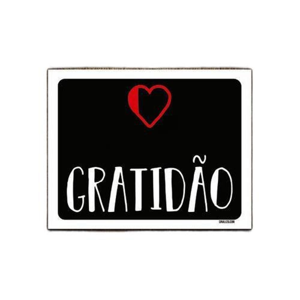 Kit 10 Placas Decorativa - Gratidão