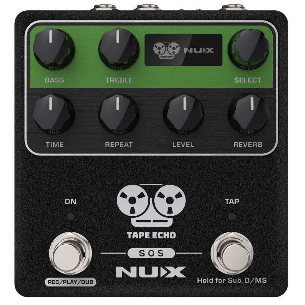 Pedal de efeitos de atraso NUX NDD-7 TAPE ECHO com tempo de atraso de 1600 ms