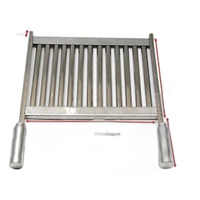 Grelha Uruguaia Inox Parrilha Churrasco 67X40Cm Premoldada