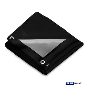 Lona Impermeável 310 3x6 Preto e Prata - Primelonas SK