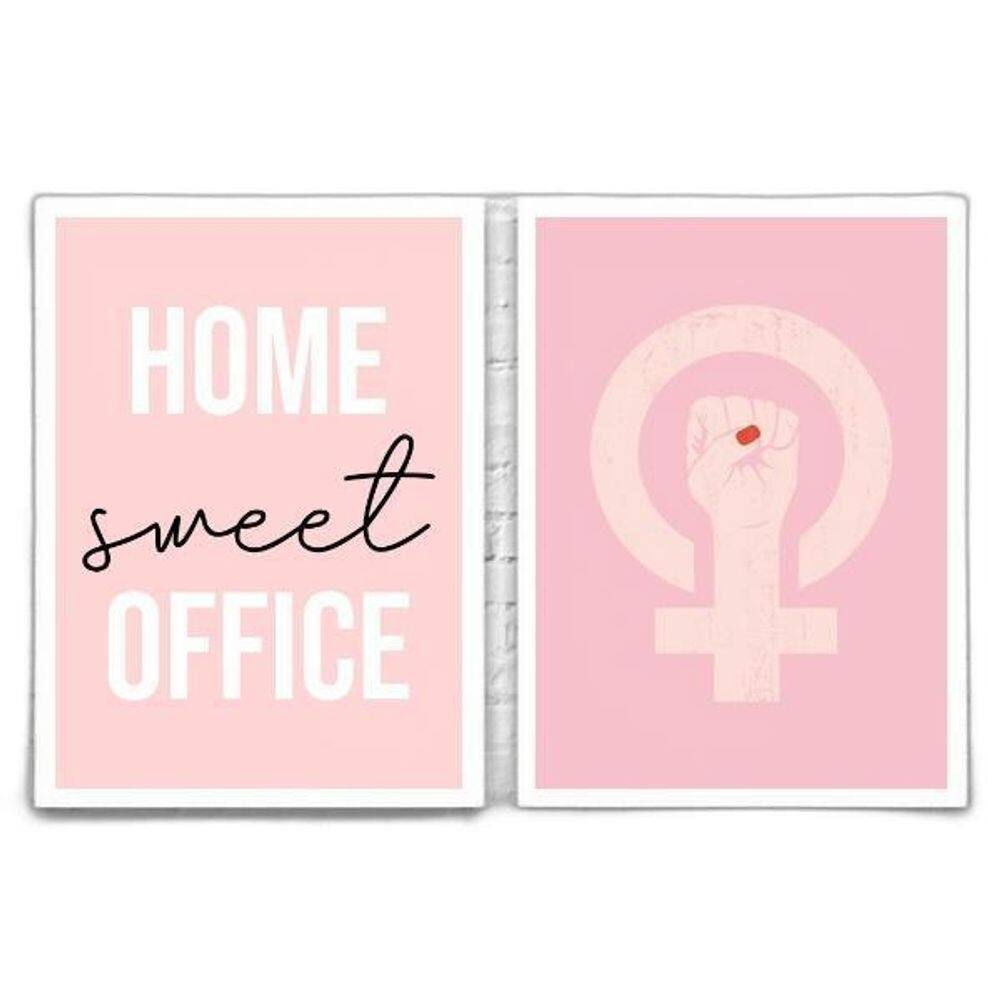 Kit Quadros Home Office Feminino 33X24Cm 2 Peças