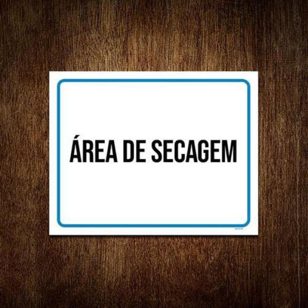 Placa Ambiente - Área De Secagem 27X35