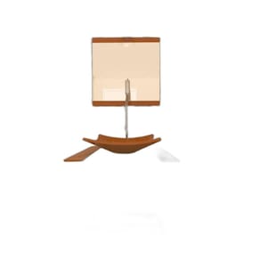 Gabinete De Vidro 40Cm Ac Com Cuba Quadrada - Dourado Real