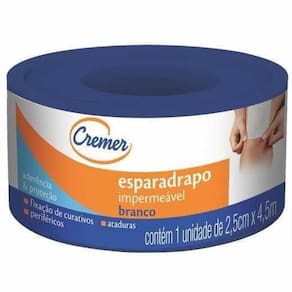 Esparadrapo Cremer Impermeável Branco - 5 Cm X 4,5 M