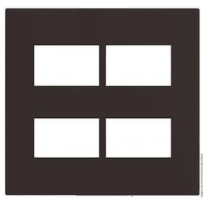 Placa Para 4 Modulos Separados Com Suporte 4X4 Brs12461-3Ch.