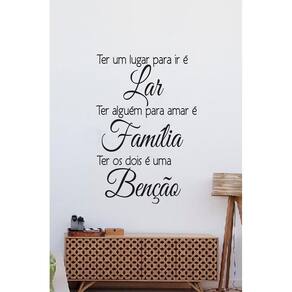 Adesivo Decorativo Parede Ter Um Lugar Para Ir É Lar 70x47cm