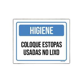 Placa Higiene Coloque Estopas Usadas No Lixo 36X46
