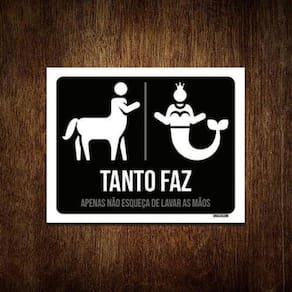Kit 3 Placas De Banheiro Tanto Faz Lave As Mãos