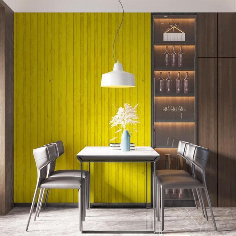 Papel De Parede Adesivo Contêiner Amarelo - 3,0M