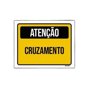Kit 3 Placas Sinalização Atenção Cruzamento