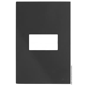 Placa 1 Modulo Horizontal Com Suporte 4 X2 Brs12404-4 Preto