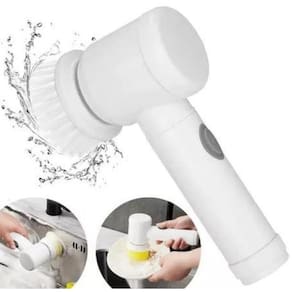 Escova Elétrica Portátil | Limpeza Eficiente | Branco