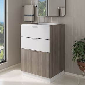 Gabinete para Banheiro com Base Blu 60cm sem Lavatório Grigio