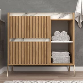 Gabinete de Banheiro 80cm sem Lavatório Ref 890 Itapuã/Thassos
