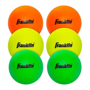 Bolas de lacrosse Franklin Sports Soft Rubber Kids, pacote com 6