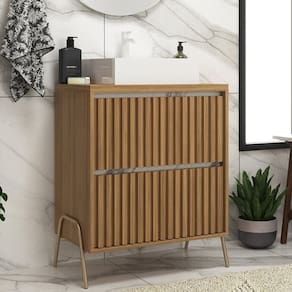 Gabinete de Banheiro 60cm com Cuba Ref 650 Itapuã/Thassos