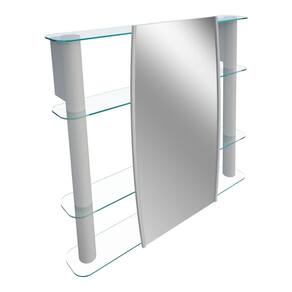 Espelheira Slip I Silver Sobrepor 64,0cm X 62,0cm X 11,5cm Silver