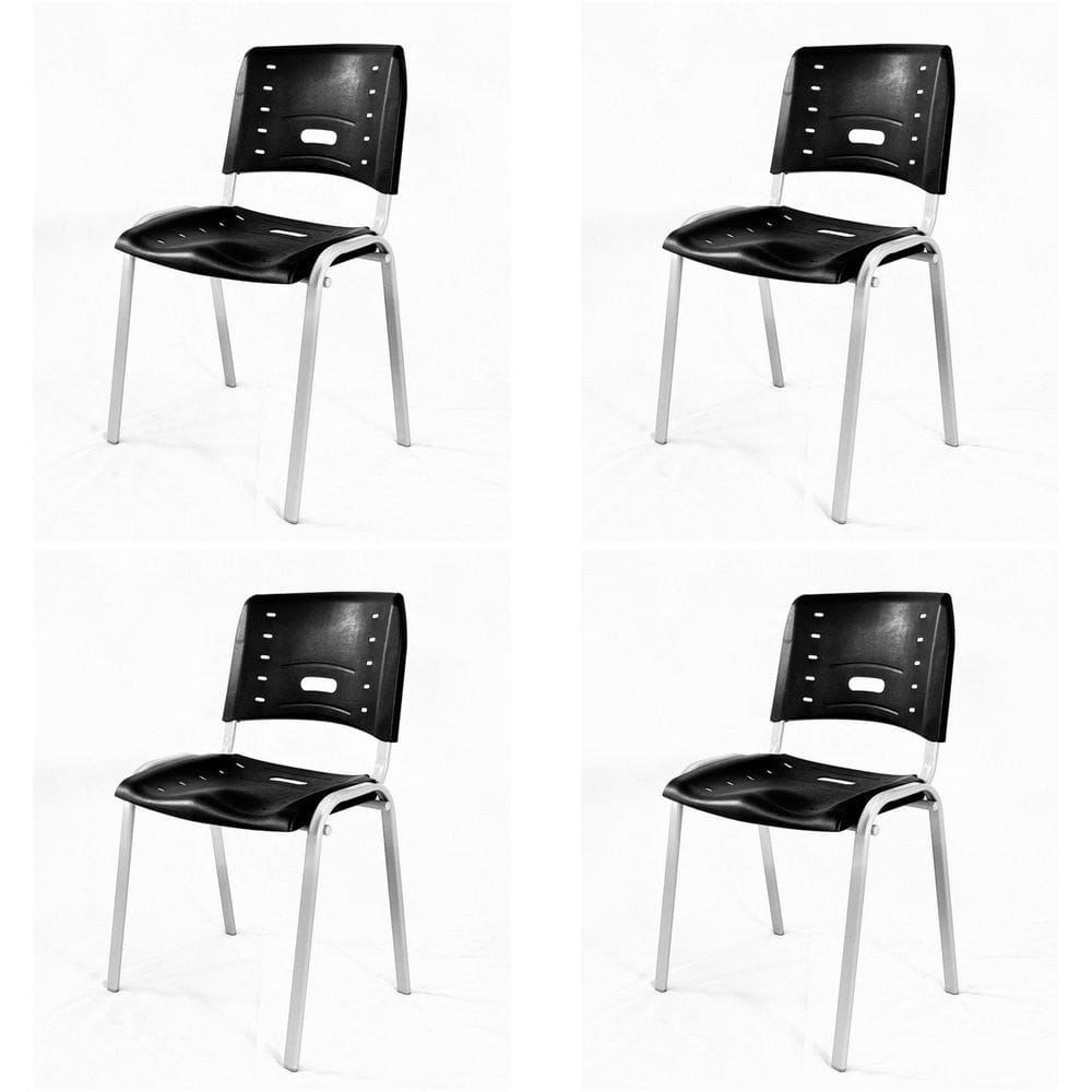 Cadeira Empilhável Elo 85cm X 54cm Preto