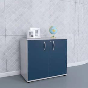 Armario Baixo 02 Portas Pivotante Ab700mx-32 Cinza/Azul