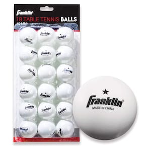 Bolas de pingue-pongue Franklin Sports, tamanho oficial, 40 mm, pacote com 18