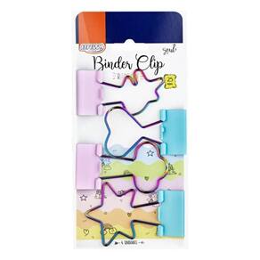 Prendedores De Papel 25Mm Binder Clips Rainbow 4Und Brw
