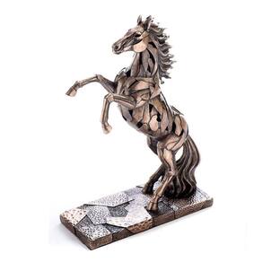 Escultura Cavalo Steampunk Com Luz Resina Veronese 28 Cm