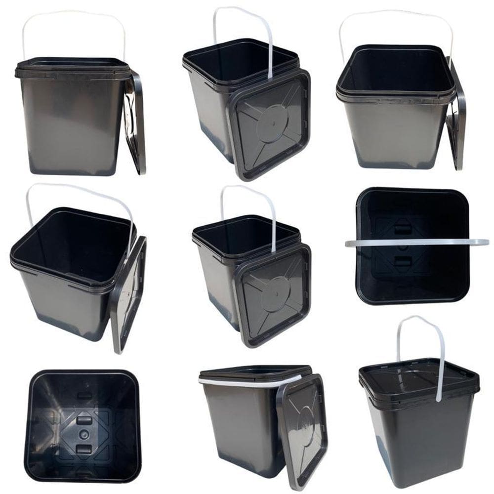 Balde Quadrado 16L Para Tomar Banho Tampa Com Lacre