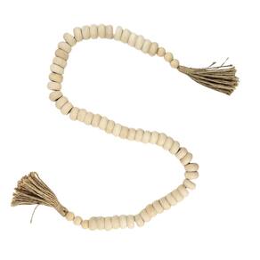 Colar De Mesa Decorativo Madeira Branco 123Cm