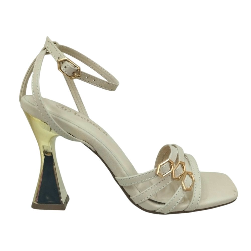 Sandália Feminina Bebecê Salto Taça Alto Dourado T8639-202