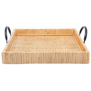 Bandeja Retangular de Fibra Natural com Alça Bali 25x23x9,5 29597 - Wolff