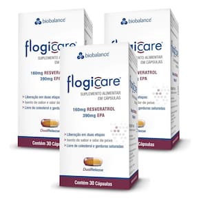 Kit 3 Flogicare Resveratrol Epa 30 Cáps Biobalance