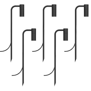 Kit 5 Balizadores Espeto Jardim Escada Luminária Chão Preto