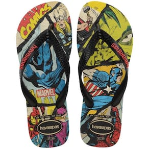 Chinelo Havaianas Top Marvel Classics - Preto e Vermelho