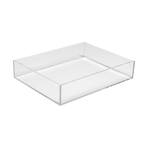Bandeja de Acrílico Hara Transparente Lisa Alta 33x23 cm