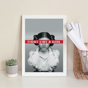 Quadro Leia - Fight Like A Girl 24X18Cm