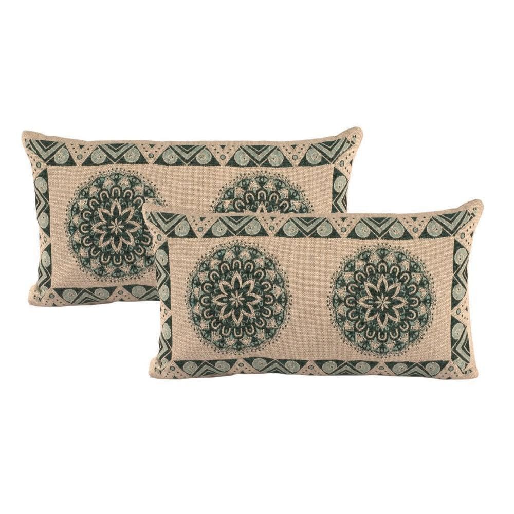 Capa De Almofada Turin Retangular Estampado Mandala Verde