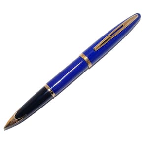 Caneta Tinteiro Waterman Carene Laca Azul Pena Ouro 18K Nos