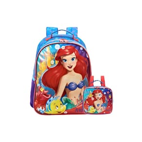 Kit Escolar Mochila De Costas+Lancheira Ariel Pequena Sereia