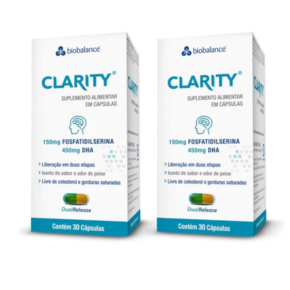 Kit 2 Clarity Fosfatidilserina 150Mg Dha 450Mg 30 Cáps