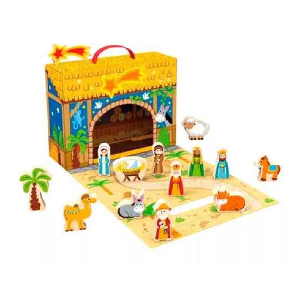 Brinquedo Presépio Natal Caixa Divertida Tookytoy 15 Peças