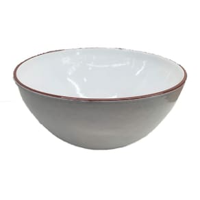 Bowl 2,8l Madrid em Cerâmica Branco 24x12cm MB24 - Etilux