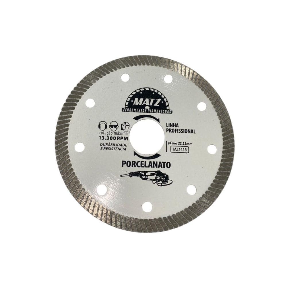 Disco Corte Turbo Diamantado Porcelanato 110X22,23Mm Matz